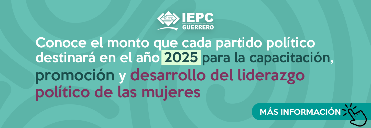 banner monto destinado para el liderazgo politico de las mujeres 2025